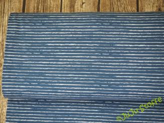 Jersey Streifen jeans Öko-Tex 