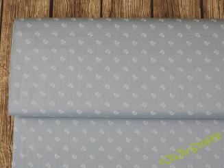 Baumwollsatin Blümchen hellblau Öko-Tex 