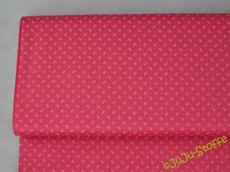 Baumwollsatin Miniblumen koralle Öko-Tex 