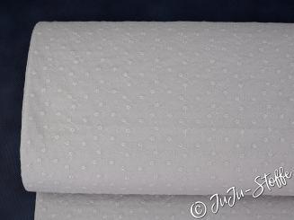 Baumwoll-Batist Blümchen gestickt hellgrau 