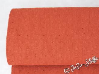 Musselin mit Lochstickerei terra 