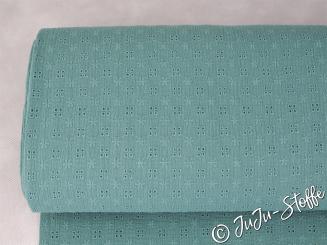 Musselin mit Lochstickerei smaragd 