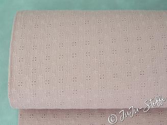 Musselin mit Lochstickerei rosa 