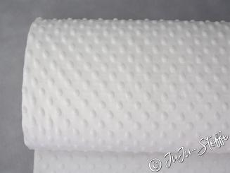 Minky Fleece Bubble weiß 