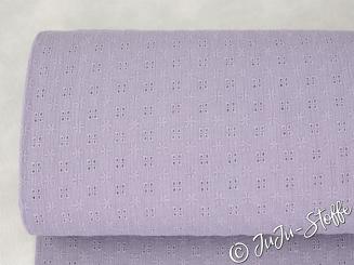 Musselin mit Lochstickerei lila 