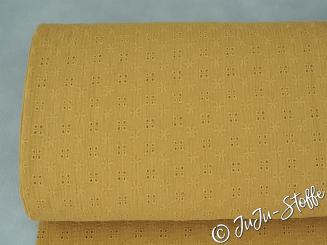 Musselin mit Lochstickerei toffee 