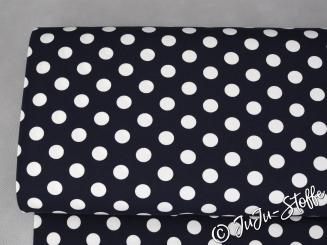 Jersey Punkte navy Öko-Tex 