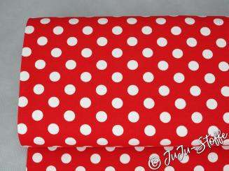 Jersey Punkte rot Öko-Tex 