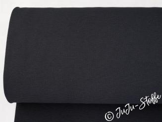 Ripp-Jersey Premium schwarz Öko-Tex 