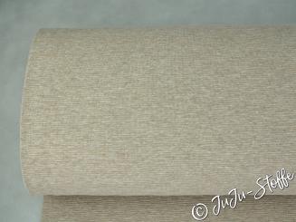 Ripp-Jersey Premium beige meliert Öko-Tex 