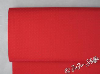 Baumwollsatin Punkte rot Öko-Tex 