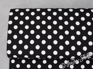 Jersey Punkte schwarz Öko-Tex 