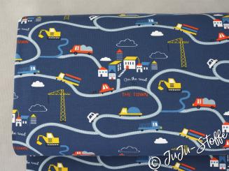 Jersey Straßen mit Fahrzeugen Öko-Tex 
