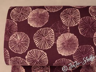 Sweat Blütenmotiv beere Öko-Tex 