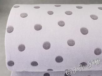 Jacquard Fleece Punkte flieder 