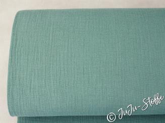 Musselin uni dusty green 