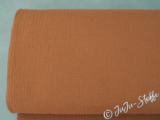Musselin uni cognac 