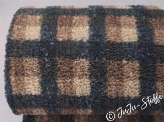 Boucle Karomuster braun 