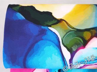 French Terry Batik türkis 