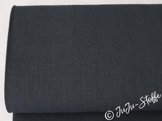 Leinen uni schwarz 