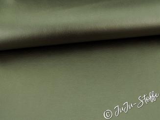 Kunstleder uni oliv metallic 