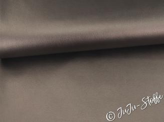 Kunstleder uni taupe metallic 