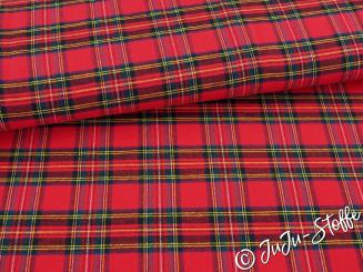 Baumwolle Flanell Karo rot 