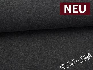 Merino Woll Fleece uni anthrazit 