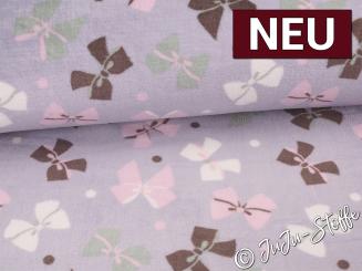 Kuschelfleece Schleifen Doubleface lila 