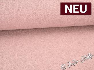 Boucle mit Fleeceinnenseite uni altrosa 