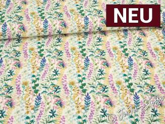 Baumwolle Popeline Blätterranken Oeko-Tex® 