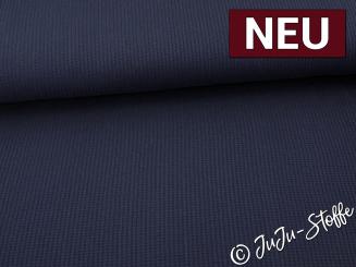 Waffel-Jersey uni navy 
