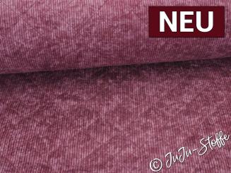 Cord Stepper mit Teddyfleece uni weinrot 