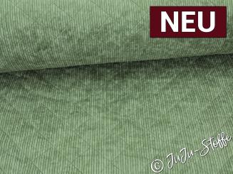 Cord Stepper mit Teddyfleece uni khaki 