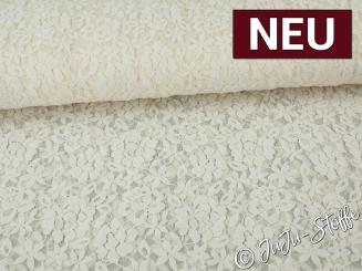 Spitze beflockt ivory 