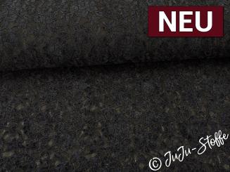 Spitze beflockt schwarz 