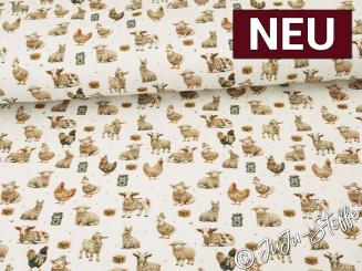 Jersey wollige Bauernhoftiere Oeko-Tex® 
