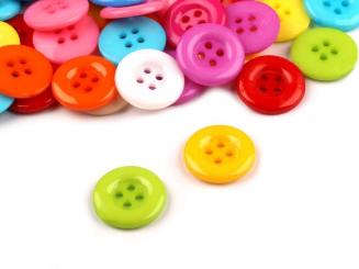 Kunststoffknopf 15mm Farbmix 