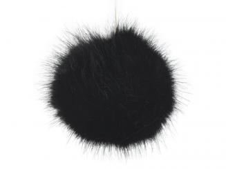 Kunstfellbommel schwarz 12cm 