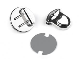 Mappenschloss Herz, silberfarben 