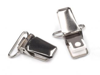 Hosenträgerclips silberfarben 