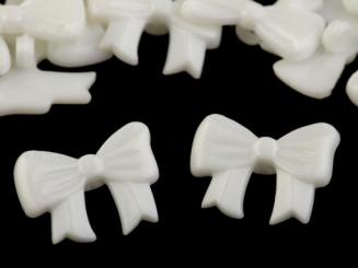 Knopf Schleife weiß 