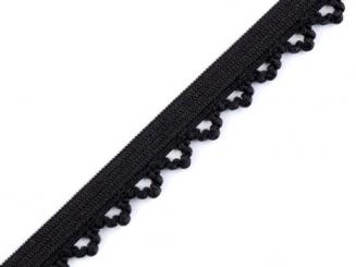 Gummi mit Verzierung schwarz 