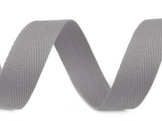 Köperband 20mm grau 