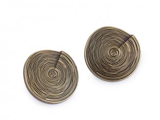 Knopf Spirale messingfarben 34mm 