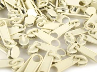 Zipper für Endlos-Reißverschluss creme 