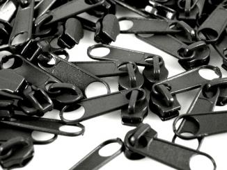 Zipper für Endlos-Reißverschluss dunkelgrau 