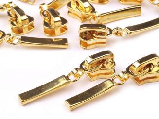 Zipper für Endlos-Reißverschluss 5mm gold 