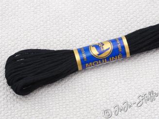 Stickgarn Mouline schwarz 9992 