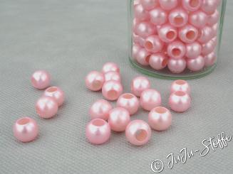 Großlochperlen Perlmutt rosa, 20 Stück 